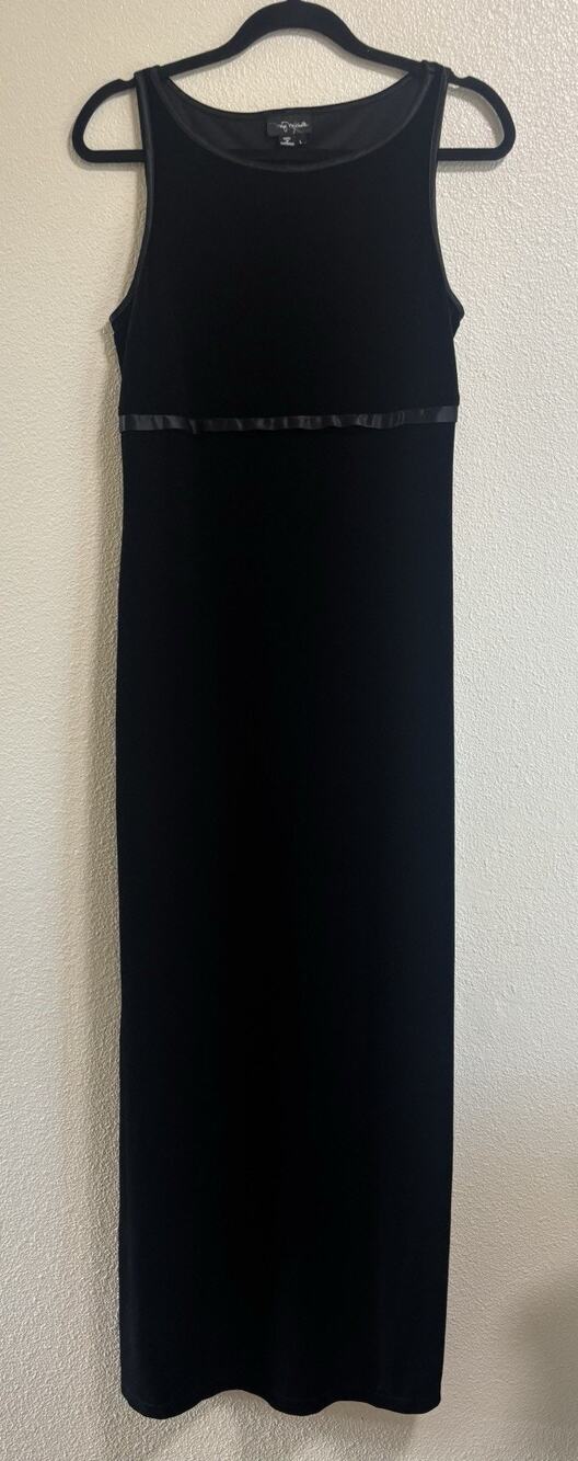 Velvet Maxi Dress Black Evening Fairy Whimsigoth Formal Vintage Women’s Size M